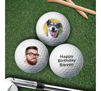 Pelotas de golf personalizadas con imagen de cara y texto, pelotas de golf con logotipo personalizado a granel, pelotas de golf personalizadas para hombres y mujeres, regalos para bodas, día del