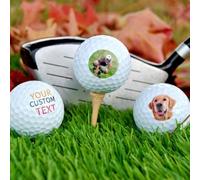 Pelotas de golf personalizadas, pelota de golf personalizada con logotipo, foto y texto, regalos para hombres, fotos de mascotas, impresión de doble cara, regalo personalizado para golfistas, padres