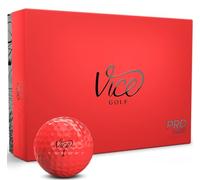 Pelotas de Golf Vice Pro, Vice Pro Golf Balls Neon Red, Rojo, One Dozen