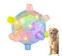 Pelotas de juguete interactivas para perros saltando | Juguete automático con batería | Automático con luz y bola de música, para jugar a correr