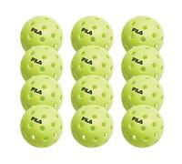 Pelotas de Pickleball para Exteriores FILA Accessories - Set de Pickleball de tama o reglamentario con 40 agujeros (verde lima), paquete de 12