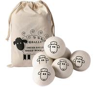 Pelotas de secadora para lavandería reutilizables lana XL con patrón animal ablandador tejidos orgánica reducen la electricidad estática ablandan los acortan el tiempo secado más 1000 cargas paquete 6