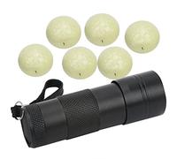 Pelotas Fluorescentes de, Pelotas de Entrenamiento de con Luz Brillante, Práctica Nocturna para Golfistas Serios, Juego de 6 Piezas con Linterna