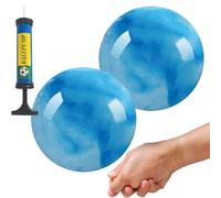 Pelotas hinchables: juguete de rebote de 9 pulgadas, bomba de aire manual incluida, tolva de ejercicio inflable | Pelota duradera para actividades al aire libre, cantidad generosa, para patio de juego