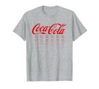Pelotas múltiples Rojas de fútbol de Coca Cola Camiseta, Hombre, Gris Jaspeado, M