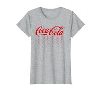 Pelotas múltiples Rojas de fútbol de Coca Cola Camiseta, Mujer, Gris Jaspeado, S