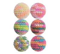 Pelotas para gatos, 6 piezas coloridas para gatitos jugando con campana, bolas para gatos, para interiores y exteriores, sofá, esquina, hogar, apartamento, sala de estar, dormitorio