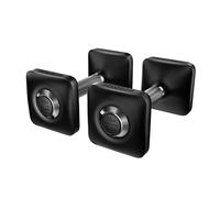 Peloton Mancuernas | Par de pesas de hierro fundido de diseño ergonómico con revestimiento de uretano y agarre antideslizante, disponibles en juego de dos - 30 libras, 13.6 pulgadas, color negro