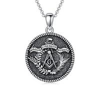 PELOVNY Collar con colgante de cruz de león azteca de hockey para hombre, plata de ley 925, regalo para padre, marido, hermano, Plata esterlina, Sin piedra preciosa