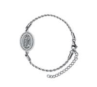 PELOVNY Pulsera de protección de plata de ley 925 con medalla católica de San Francisco de Asís, Sebastián José, pulsera católica para hombres, tobilleras de San Patrón, joyería religiosa, regalos de