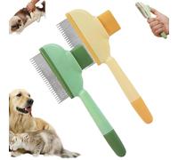 pelozen gatos,Self-Cleaning Pet Flea Comb Grooming Brush, 2025 New Pet Hair Removal Comb Flea Comb, Pet Flea Comb for Cat & Dogs,Pet Hair Grooming Brush Supplies with Release Button,Cleaning Shedding