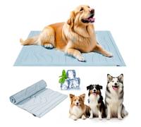 Pelsbarn - Alfombrilla de refrigeración para perros, cama fresca portátil para perros, lavable, seda de hielo para perro, cama fresca portátil para verano, ideal para uso en interiores y exteriores
