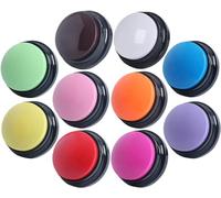 PELTEFLU Botón de grabación de Voz, botón de grabación de 30 Segundos para interactividad de Perros y Mascotas, Regalo para Amigos, Familia, 10 Colores Tienen café y Blanco