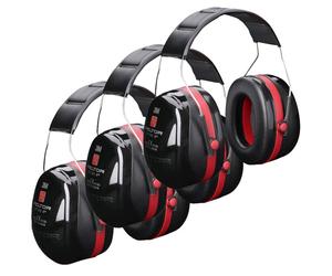 Peltor 3M Peltor Optime III- versión cabeza- pack trío Protectores de oreja para entornos extremadamente ruidosos con doble casco- versión cinta para la