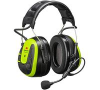 Peltor 3M WS ALERT X MRX21A4WS6 Orejera, 30 dB, Amarillo, Auriculares Bluetooth con Micrófono Boom con Cancelación de Ruido, Kit de Higiene, Recordatorio, para entornos ruidosos