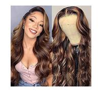 Peluca 13X4/4X4 Resaltado Cuerpo Onda Peluca Encaje Frontal Cabello Humano Peluca 12-30 Pulgadas Rubio Miel Hd Transparente Encaje Frontal Peluca Ombre Cabello Humano Pelucas Gris Pelucas Para Mujere
