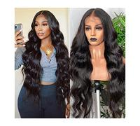 peluca 14-32 pulgadas de encaje Peluca frontal 4 × 4 Peluca de onda brasileña del cuerpo brasileña 180% densidad Frente de encaje transparente Pelucas de cabello humano for mujeres 13x4 Peluca de enca