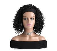 Peluca afro corta con rizos y volumen, sintética, negra, rizada, for mujeres negras, uso diario, resistente al calor. Wiglets