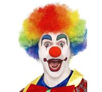 Peluca Afro De Payaso Loco Arcoíris Disfraz Elegante Multicolor Nueva De Smiffys