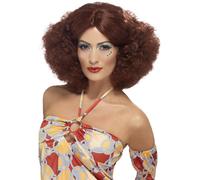 Peluca Afro Disco De Los Años 1970 Para Adultos Mujeres Accesorio De Disfraz