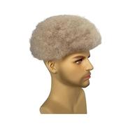 Peluca Afro Wave Hair Toupee Unit Black Mens Curly Sistema de reemplazo cabello humano Full Lace(Ombre Afro Curly)