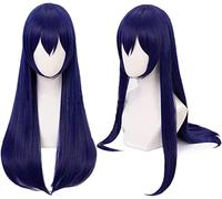 Peluca Anime Cosplay LoveLive Sonoda Umi Peluca de Cosplay Niñas Cabello Azul Largo y Recto con Gorro de Peluca para Fiesta de Halloween Keebon