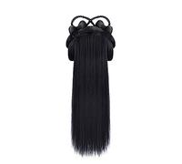Peluca Antigua China For Mujer, Pelucas Hanfu, Tocado, Accesorio De Baile For Fotografía, Pelucas Negras For Mujer, Moño De Pelo Integrado (Color : Hair band type A)
