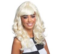 Peluca Beehive Rubia Larga Rizada Para Damas Accesorio De Disfraz