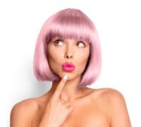 Peluca Bob para mujer, hombre y niños