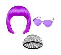 Peluca Bob para Mujer | Prendas De Cabeza De Neón Para Cosplay | Peluca Para Disfraces De Carnaval | Para Actuaciones En Escena Convenciones De Cómics De Disfraces Mascaradas Actores De Teatro