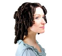 WIG ME UP- Peluca, castaño, edad media, pirata, barroco 6006A-6