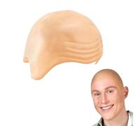 Peluca Calva Disfraz,Adulto Con Calvas Latex Falsa Cap Profesional,Loco Carnaval Adults Hombre Anciano Bald Monje Calvo Pelo Pelucas para Disfraz Gru Torrente Cientifico Payaso Einstein Vieja