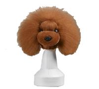 Peluca castaña para la práctica en peluquería canina - Caniche