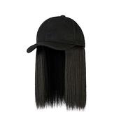 Peluca Con Flequillo Peluca De Sombrero Gorra Peluca sintética Extensiones de cabello Pelucas de cabello for mujeres Bob recto corto Fibra de alta temperatura Ajustable Hip Hop Gorra de béisbol Gorro
