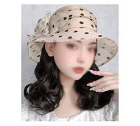 Peluca Con Flequillo Peluca De Sombrero Peluca de mujer, gorro de peluca ondulado, peluca de 13 pulgadas, peluca de fibra sintética resistente al calor de aspecto natural, adecuada for uso diario en f