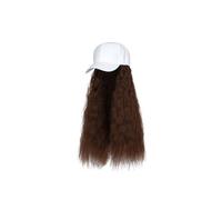 Peluca Con Flequillo Peluca De Sombrero Peluca Sombrero Peluca larga y rizada Sombrero Rollo de lana Banda Sombrero Peluca Gorra de béisbol ajustable de moda con peluca Gorro con Pelo Atado para Mujer