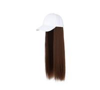 Peluca Con Flequillo Peluca De Sombrero Peluca Sombrero Peluca Recta De Longitud Media Peluca De Fibra Sintética De Moda Sombrero Peluca De Cabeza Completa Sombrero Peluca Ajustable Sombrero for Mujer