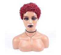 Peluca Con Flequillo Pelucas de cabello sintéticas afro rizadas for mujeres negras peinados cortos Pelucas De Mujer Pelo Humano(03)
