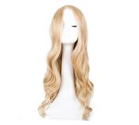 Peluca Con Flequillo Synthetic Long Curly Middle Part Line Blonde Women Hair Costume Carnival Pelucas De Mujer Pelo Humano