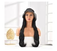 Peluca Con Gorro Gorro de peluca for mujer, gorro de peluca largo ondulado, gorro de peluca natural y realista, adecuado for uso diario Gorros De Peluca Para Mujer(05)