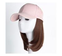 Peluca Con Gorro Peluca de sombrero for mujer, gorra de béisbol rosa, sombrero de peluca marrón y negro, adecuada for fiestas temáticas diarias y ocio al aire libre Gorros De Peluca Para Mujer(01)