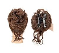 Peluca con moño Moño desordenado con pinza for el pelo, moño sintético ondulado y rizado, recogido despeinado con zarcillos. Moños para mujer(30T4)