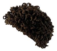 Peluca con parche de repollo para bebé, lindo y divertido gorro de peluca para bebé con parche de repollo con jersey elástico, gorro de punto cálido de hilo suave para niño niña de 3 a 24 meses