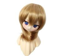 Peluca corta BJD de pelo suave con cola de lobo de 1/3 (marrón)