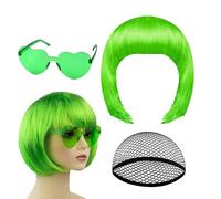 Peluca corta Bob | Neón Cosplay Headwear - Carnaval - para actuaciones en escenarios, creador de contenidos, temáticas, cómics, de disfraces, máscaras, artistas teatrales