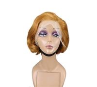 Peluca corta Bob Pixie para mujeres negras, 13 x 4 x 1 peluca frontal de encaje en T para uso diario (30#)