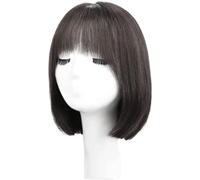 Peluca corta con flequillo Pelucas de pelo liso Pelucas sintéticas calientes con flequillo Moda esponjosa Clásico Mujeres Mujeres Niñas