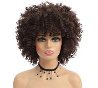 Peluca Corta De 6 Pulgadas Peluca Llena Afro De Las Mujeres Negras Calientes Rectas Pelucas Afro Rizadas Para Las Mujeres Negras
