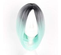 Peluca corta de mujer BOBO Peluca de color de degradado de pelo Fiesta de carnaval de Halloween Mujeres Pelucas de cosplay 5 colores Pelucas cortas opcionales Verde claro