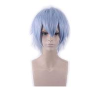 Peluca corta Oro amarillo Gris Azul Marrón Vino Rojo Naranja Fibra alta temperatura Pelucas sintéticas Fiesta de disfraces Cosplay Peluca PL-002-52